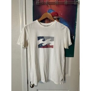 Billabong The Tailored Tee Mens Small White Graphic T-Shirt